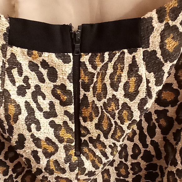 NEW Alice Olivia Boho Contemporary Size 10 Leopard Print Cream-Brown Colors B26 - Picture 4 of 16